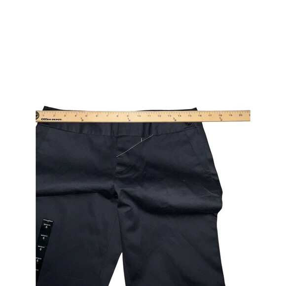 NWT Banana Republic Women's Sz 6 Martin Fit Grey Ribbed Flare Pants Stretch - Picture 4 of 6